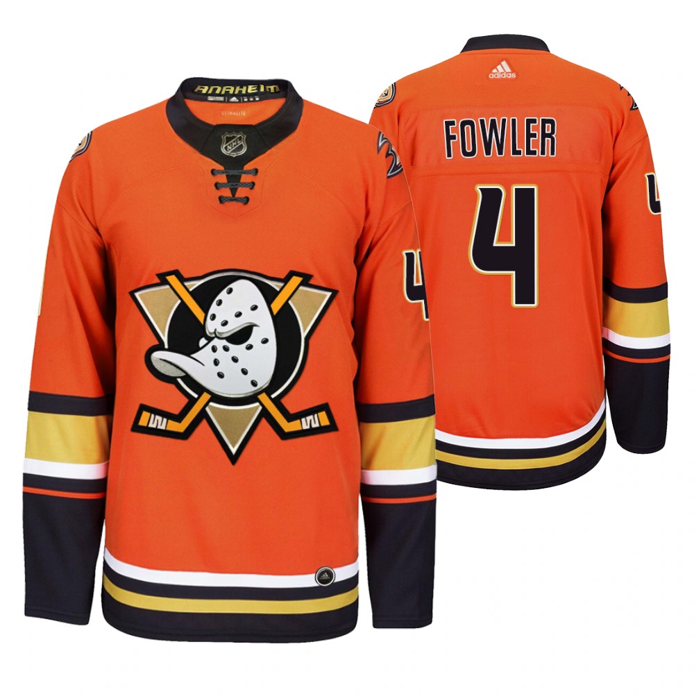 Anaheim Ducks #4 Cam Fowler Men's 2019-20 Third Orange Alternate Stitched NHL Jersey